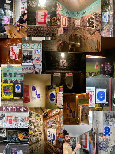 Collection of election posters in Berlin bars and clubs by Cassiel Kanter, 2024